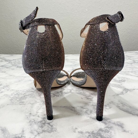 Stuart Weitzman NuNakedStraight Sandal in Noir Pyrite NWOT - Picture 8 of 10